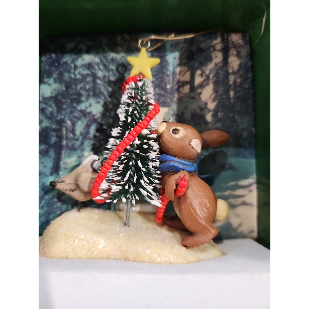 Vintage Hallmark The Animals Christmas Ornament Tree Trimmer Collection Bunny